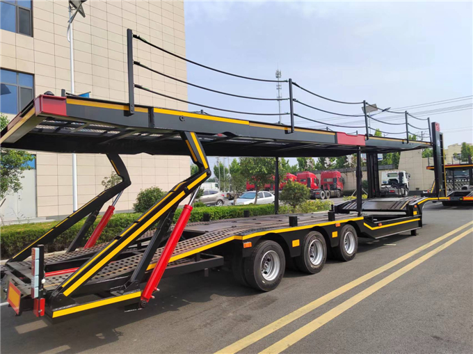 Vehicle transportation semi-trailer