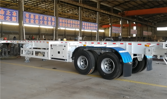 Container frame semi-trailer
