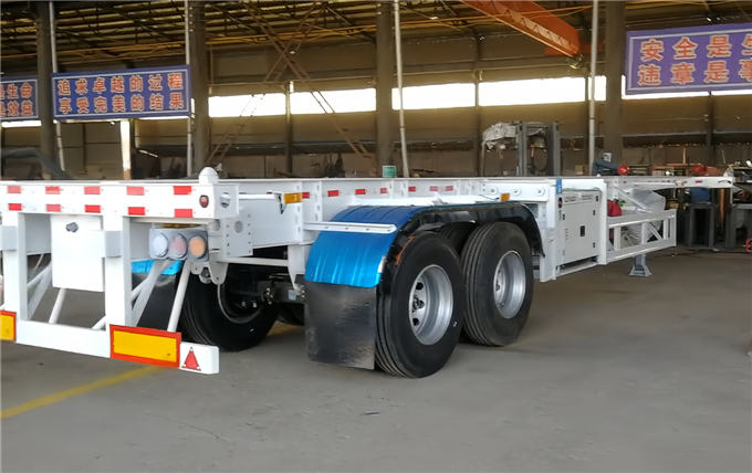 Container frame semi-trailer